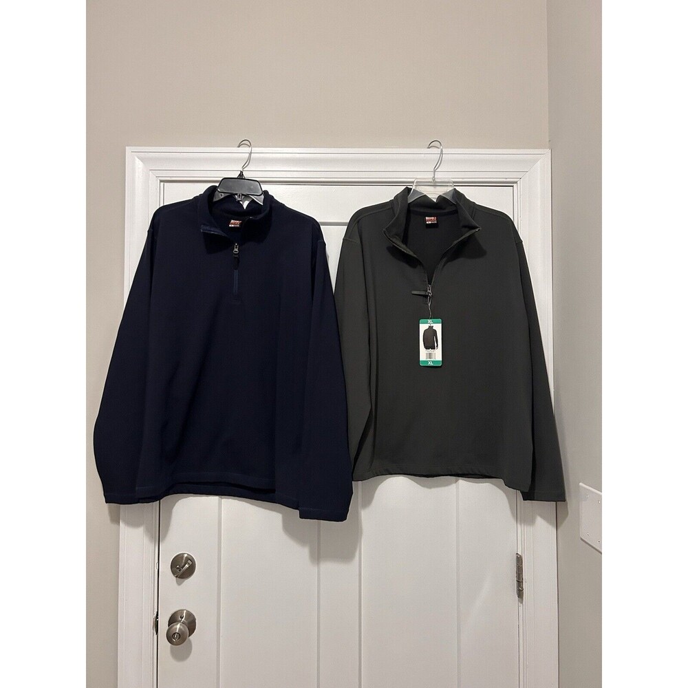 32 Degrees Heat Men’s Tech 1/4 Zip Pullovers One Navy Blue One Green Size Xl